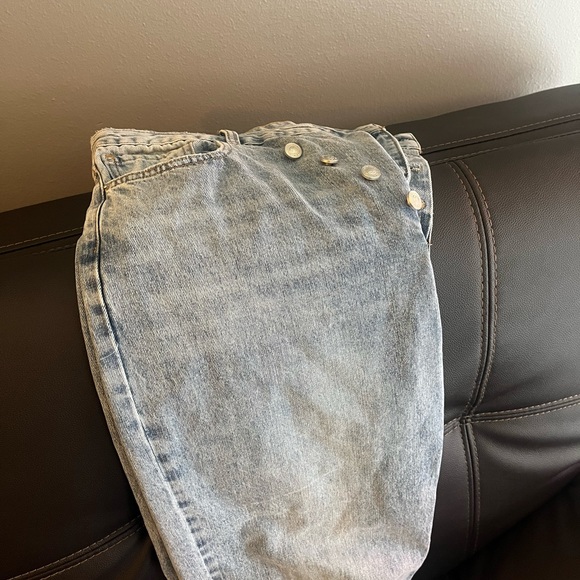 Holly Asymmetrical Straight Leg Jean Light Wash Denim Princess Polly - Picture 12 of 12